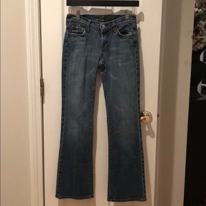 7 for all mankind distressed bootcut jeans sz.26